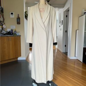 Marvin Richards Cream 100% Cashmere Long Coat
